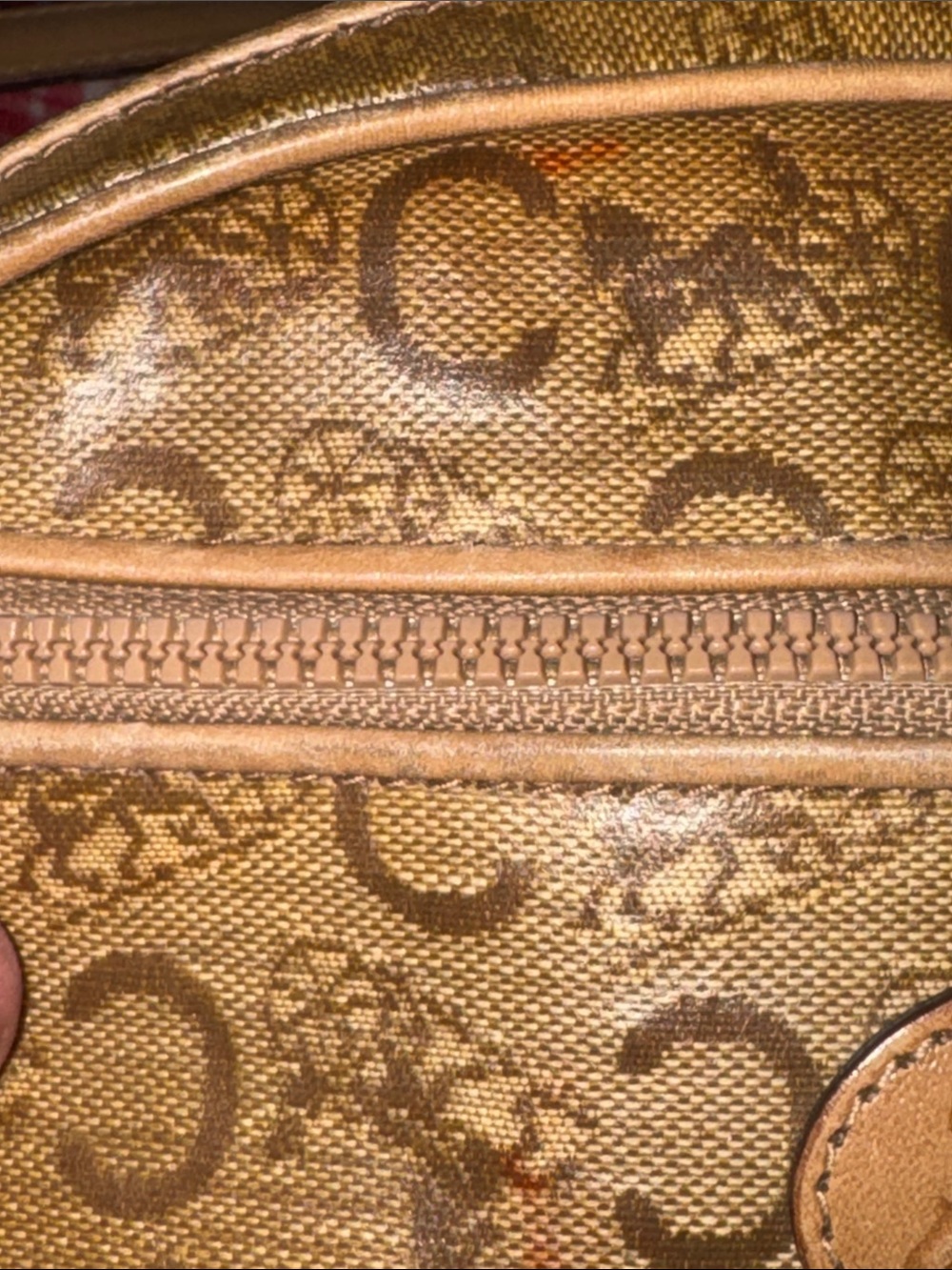 Celine Brown Monogram Crossbody with Tan Trim - Picture 13 of 13